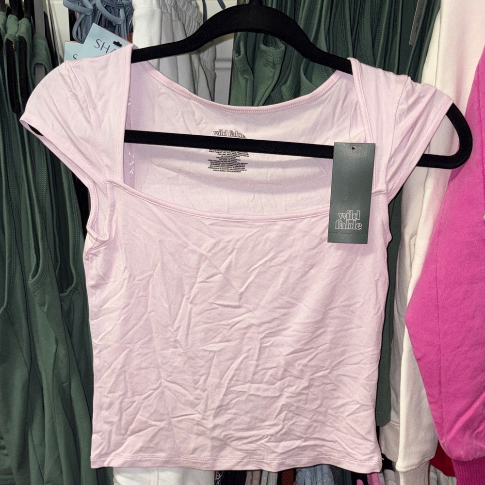 Wild Fable Light Pink Crop Top